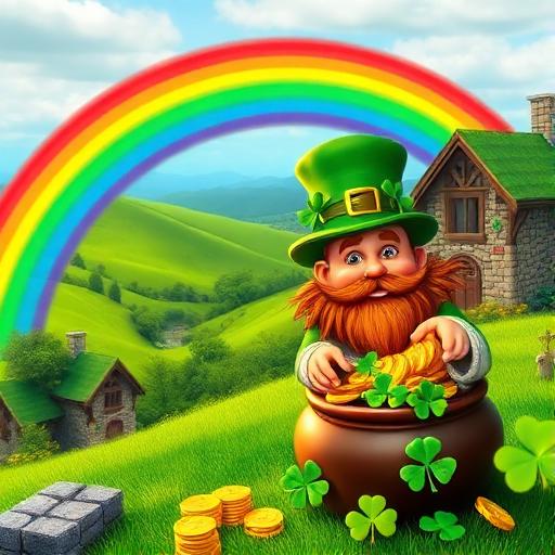 Rainbow Riches - Irish-themed slot game with leprechauns, rainbows, pots of gold and lucky symbols